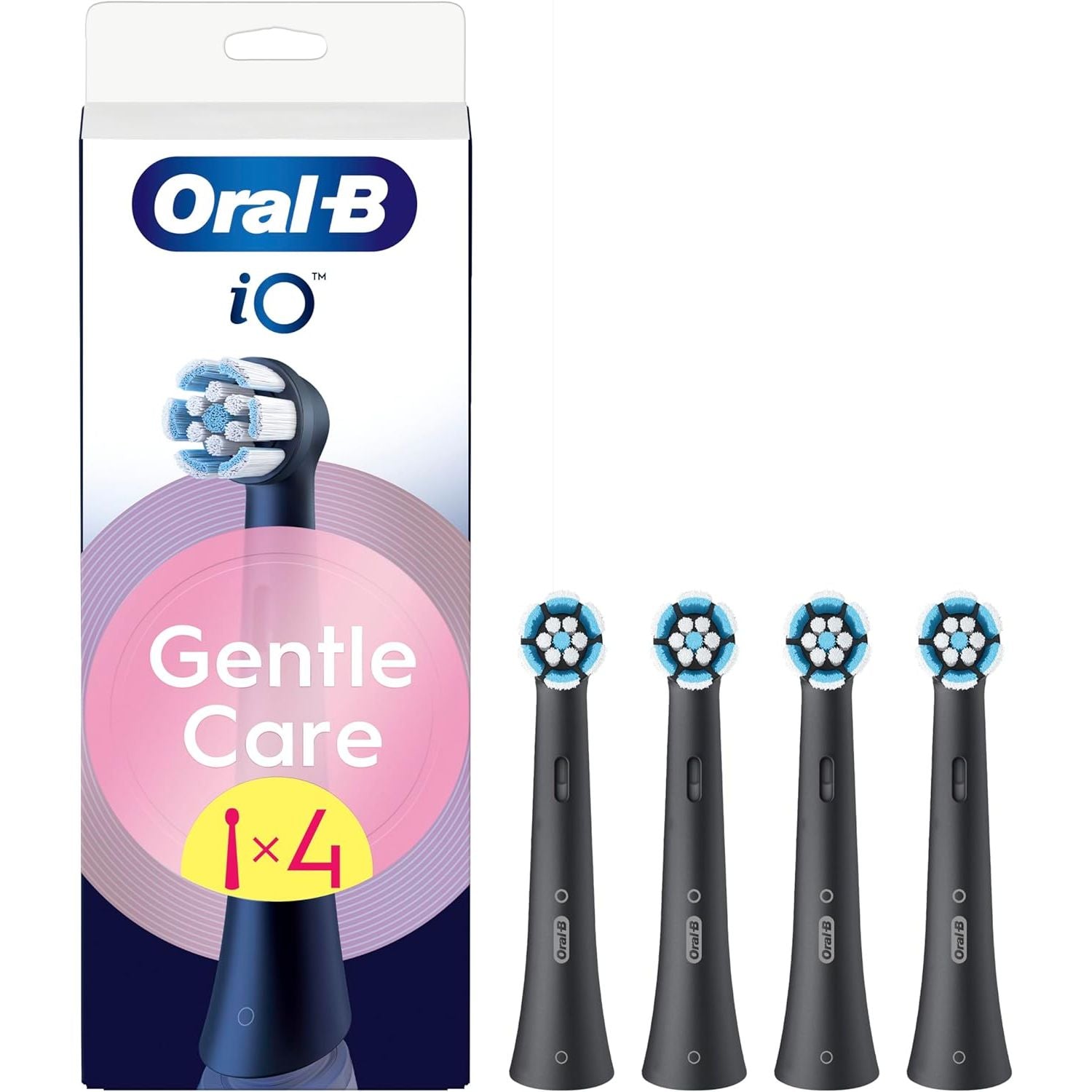 Buy Oral-B,Oral-B iO Gentle Care Replacement Brush Heads – Black, 4 Count - Gadcet UK | UK | London | Scotland | Wales| Near Me | Cheap | Pay In 3 | Toothbrush Replacement Heads